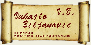 Vukajlo Biljanović vizit kartica